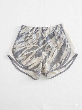 Nike Dri-FIT Tempo Running Shorts - Gray/White Abstract Print - Women's Size S